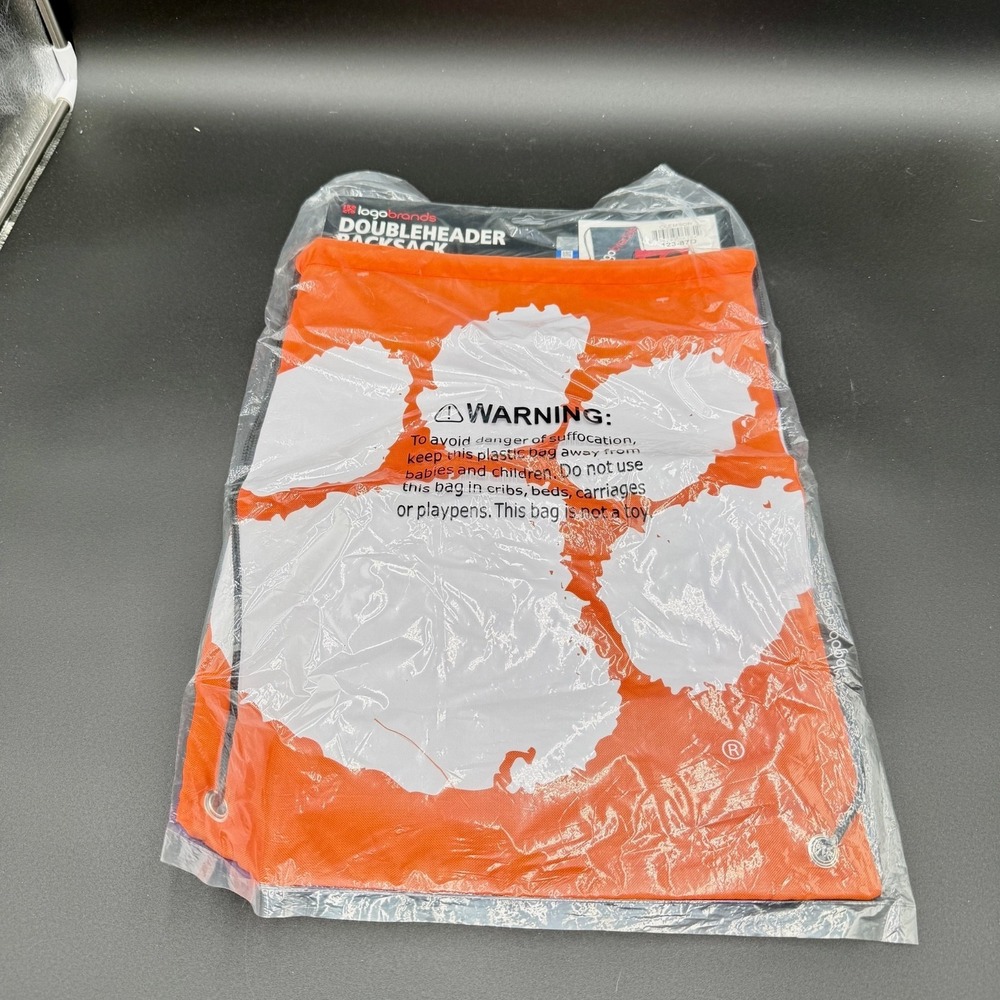 Clemson Tigers Drawstring Bag Logo Brands Doubleheader Cinch Sack Reversible NEW
